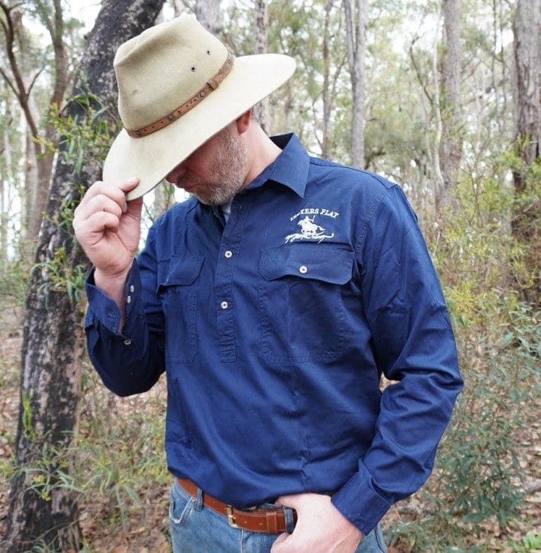 Work Shirts Mens Navy