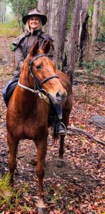 Winter horse riding